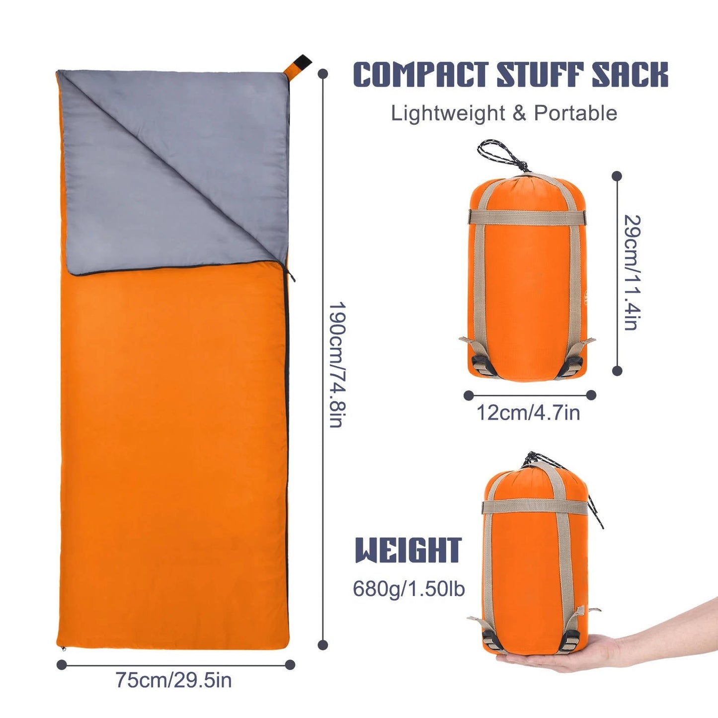 Adult Sleeping Bag – Lightweight Warm Camping & Outdoor Sleeping Bag