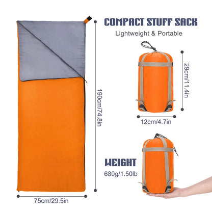 Adult Sleeping Bag – Lightweight Warm Camping & Outdoor Sleeping Bag