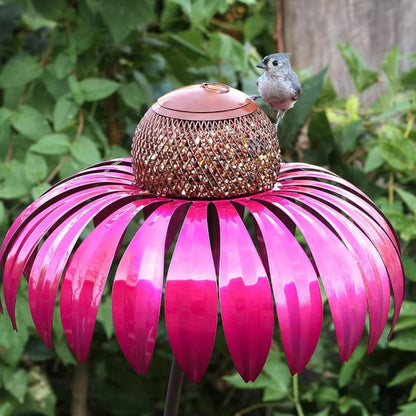 Outdoor Flower Bird Feeder – Decorative Wild Bird Seed Feeding Station