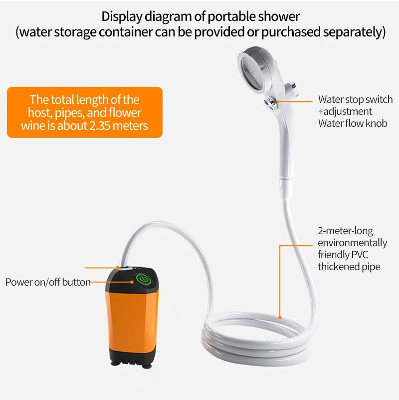 Portable Camping Shower – Handheld Outdoor Solar Camp Shower Bag
