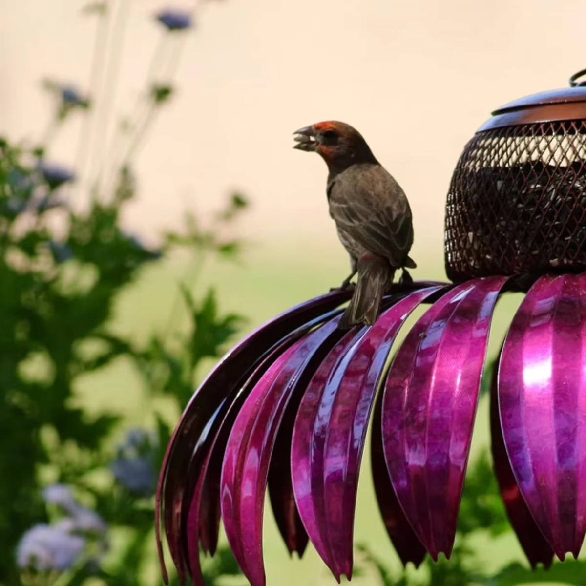 Outdoor Flower Bird Feeder – Decorative Wild Bird Seed Feeding Station