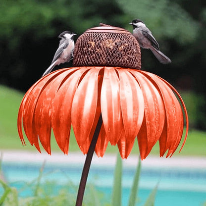 Coneflower Decorative Bird Feeder – Outdoor Garden Wild Bird Feeder