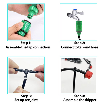 Drip Irrigation System with Automatic Timer – Smart Garden Watering Kit