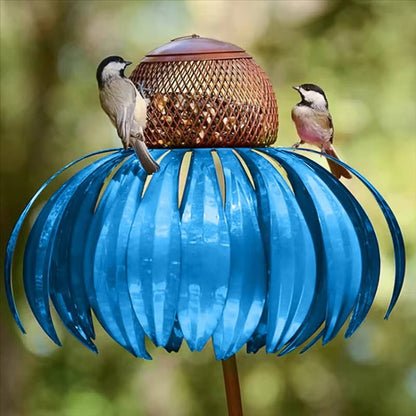 Outdoor Flower Bird Feeder – Decorative Wild Bird Seed Feeding Station