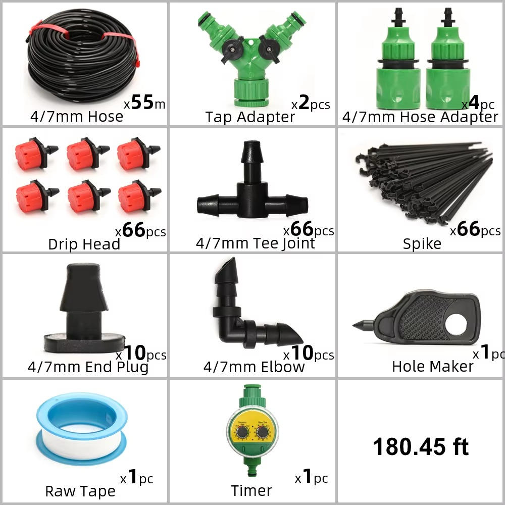 Drip Irrigation System with Automatic Timer – Smart Garden Watering Kit