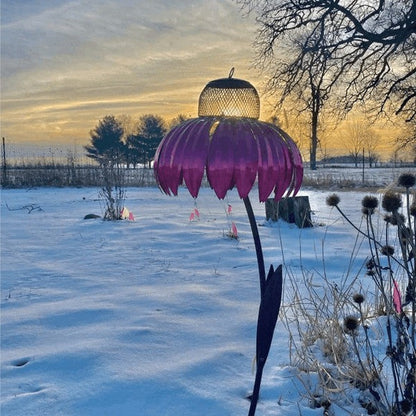 Coneflower Decorative Bird Feeder – Outdoor Garden Wild Bird Feeder