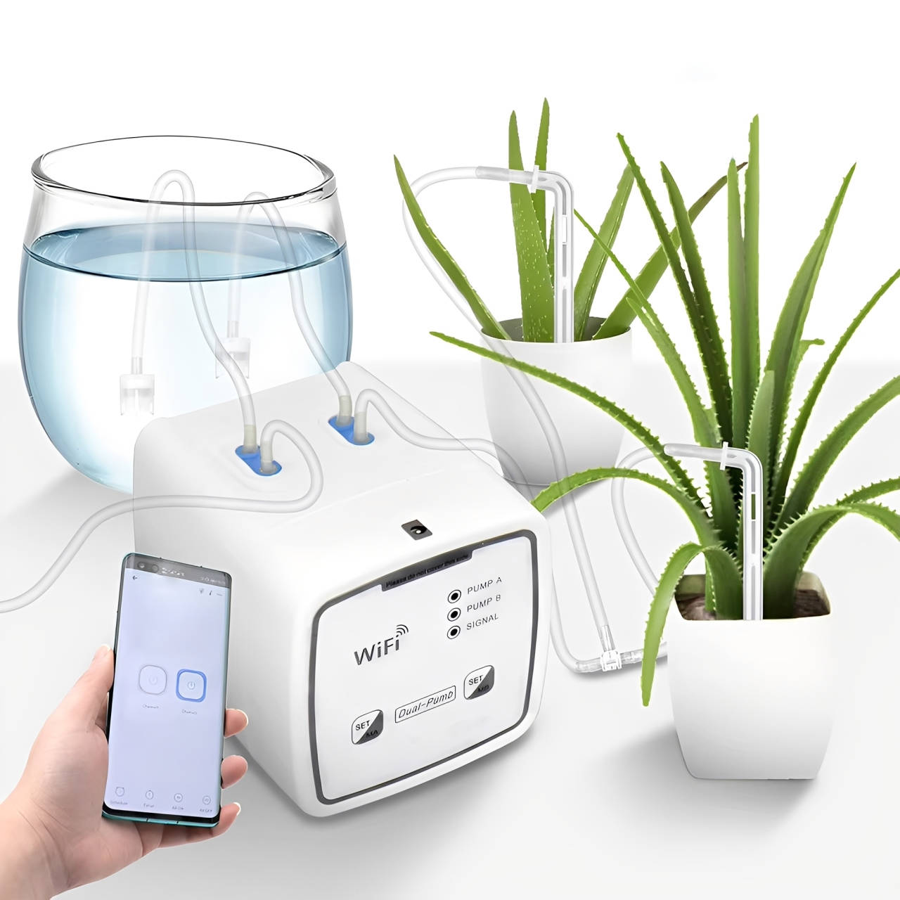 WiFi Smart Automatic Plant Waterer – Self-Watering System for up to 20 Pots