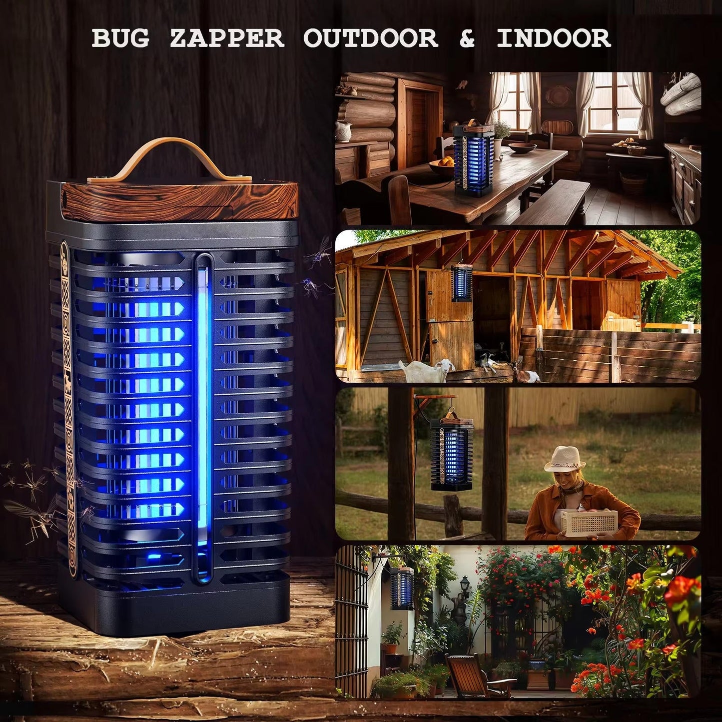 Outdoor Electric Bug Zapper & Fly Killer – UV Mosquito Trap Light