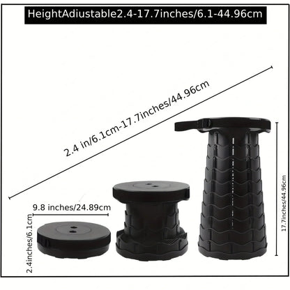 Collapsible Telescopic Folding Stool – Portable Lightweight Camping Seat