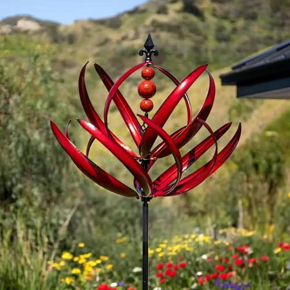Decorative Metal Wind Spinner – Kinetic Outdoor Garden Art Decoration