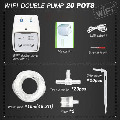 WiFi Smart Automatic Plant Waterer – Self-Watering System for up to 20 Pots