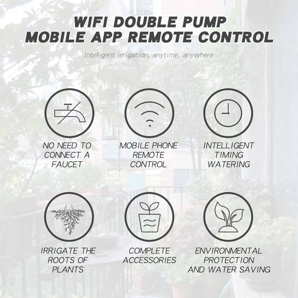 WiFi Smart Automatic Plant Waterer – Self-Watering System for up to 20 Pots