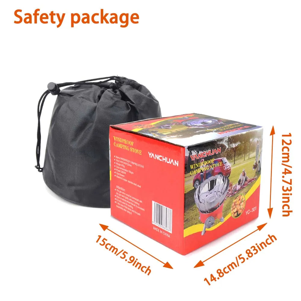 Windproof Outdoor Camping Stove – Portable Folding Gas Camping Cooker