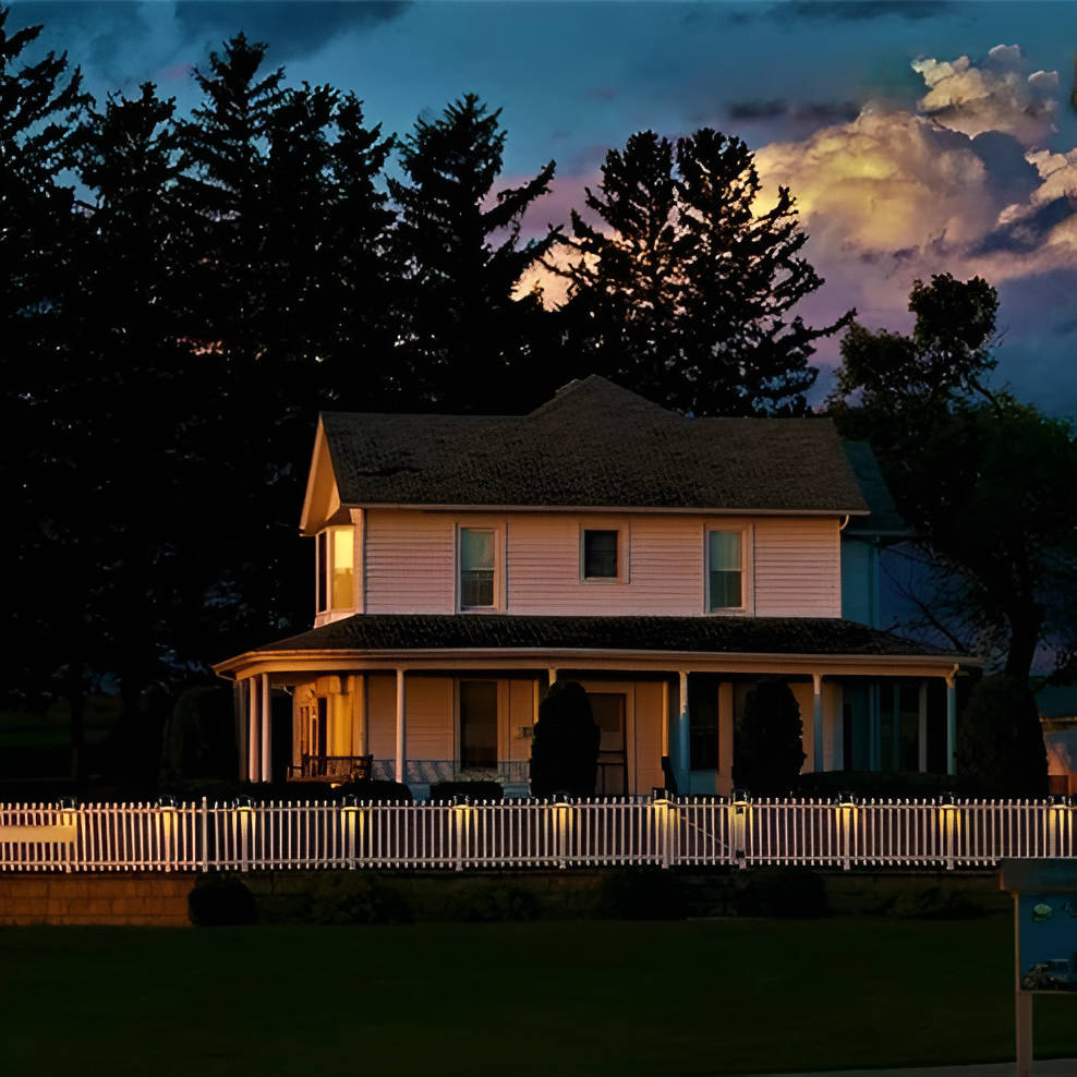 Outdoor Fence & Stair Lights with Motion Sensor – Solar LED Step Light