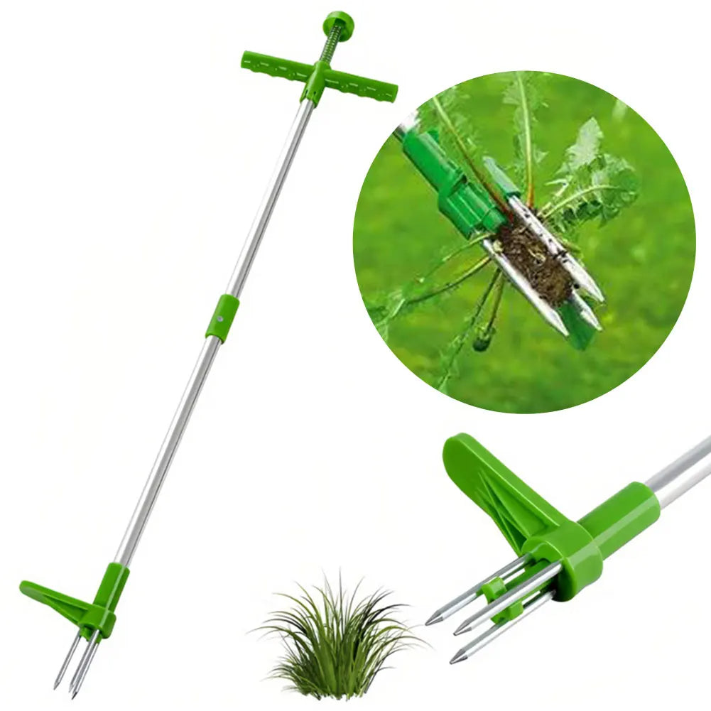 Long Handle Weed Puller with Foot Pedal – Claw Design Root Removal Tool