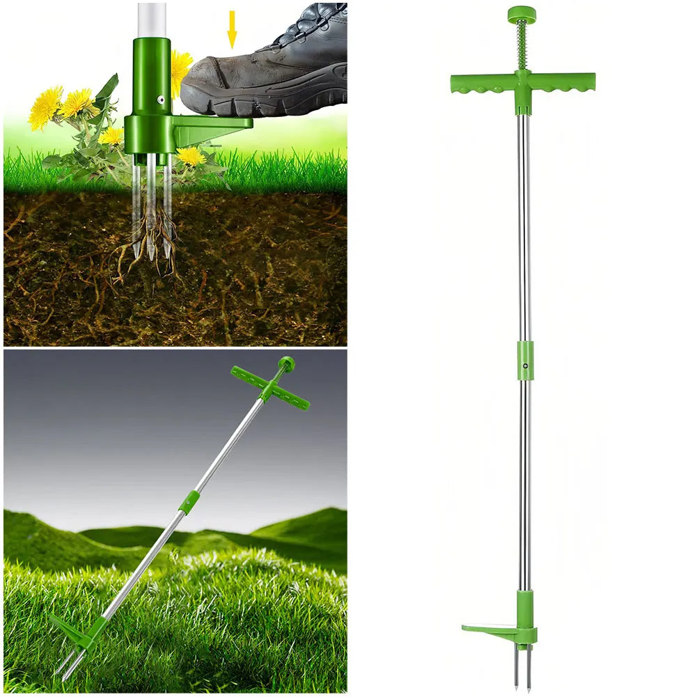 Long Handle Weed Puller with Foot Pedal – Claw Design Root Removal Tool