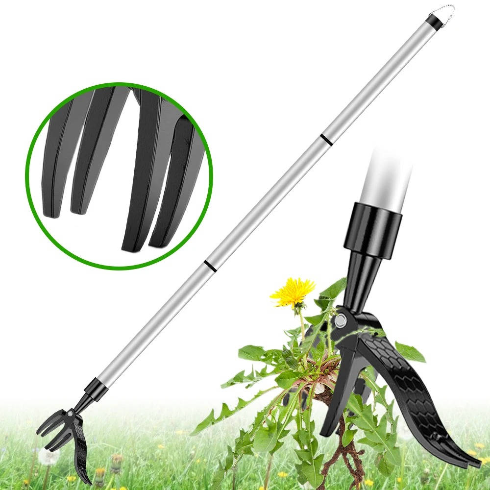 Stand-Up Weed Puller Tool – No-Bend Root Removal Garden Weeder