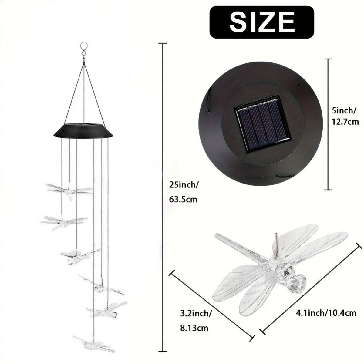 Solar Powered Wind Chimes – Outdoor Garden Decorative Light Chime