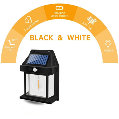 Solar Wall Lamp 2-Pack – Outdoor Waterproof LED Garden Security Light
