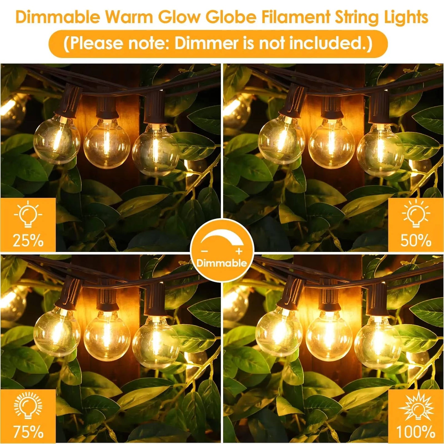 LED Outdoor String Lights – Weatherproof Patio Garden Party Festoon Lights