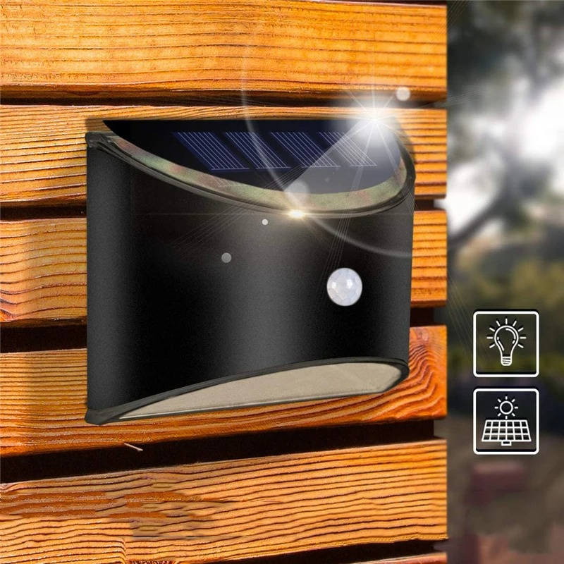 Outdoor Fence & Stair Lights with Motion Sensor – Solar LED Step Light