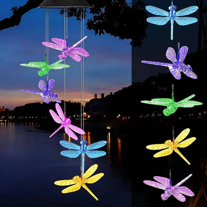 Solar Powered Wind Chimes – Outdoor Garden Decorative Light Chime