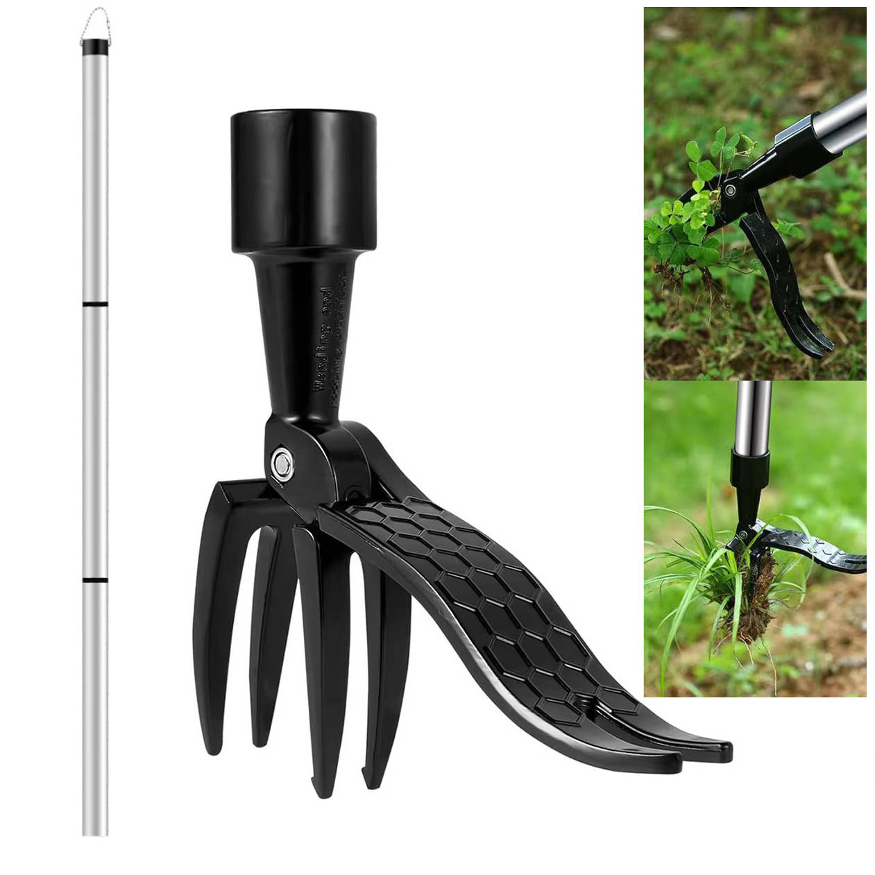 Stand-Up Weed Puller Tool – No-Bend Root Removal Garden Weeder