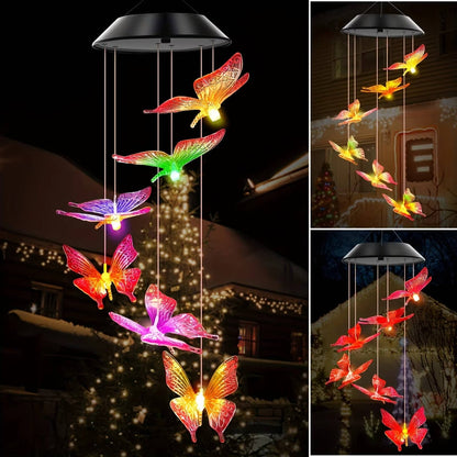 Solar Powered Wind Chimes – Outdoor Garden Decorative Light Chime