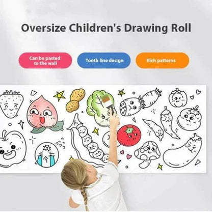 Kids Drawing Roll – Reusable Art Paper Roll for Children's Creativity