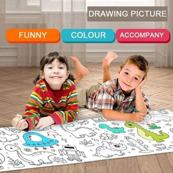 Kids Drawing Roll – Reusable Art Paper Roll for Children's Creativity