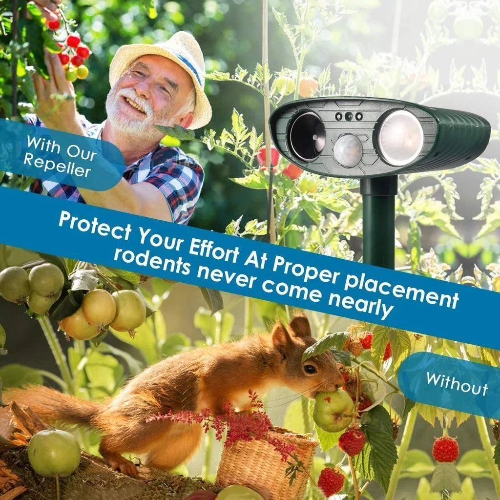 Solar Powered Ultrasonic Deer Repeller – Pack of 4 Outdoor Pest Control