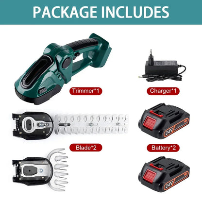 Cordless Electric Hedge Trimmer – Battery Powered Garden Shrub Cutter