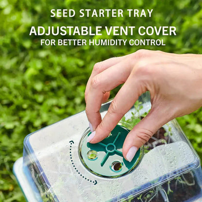 Plant Seed Starter Tray with Grow Light – Indoor Nursery Pot Germination Kit