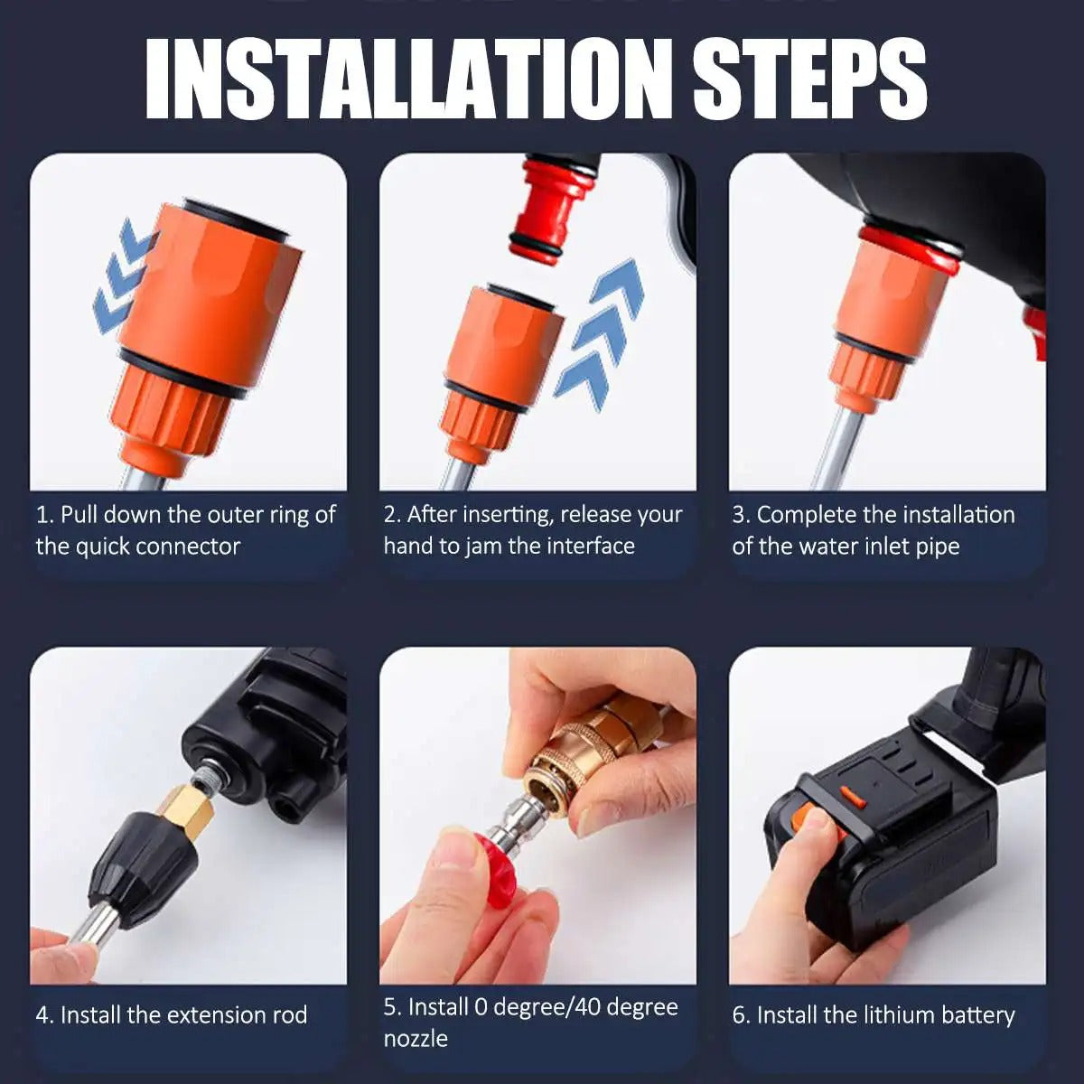 Cordless High-Pressure Washer with 2 Batteries – Portable Power Cleaner