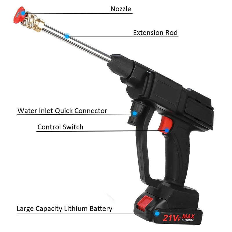 Cordless High-Pressure Washer with 2 Batteries – Portable Power Cleaner