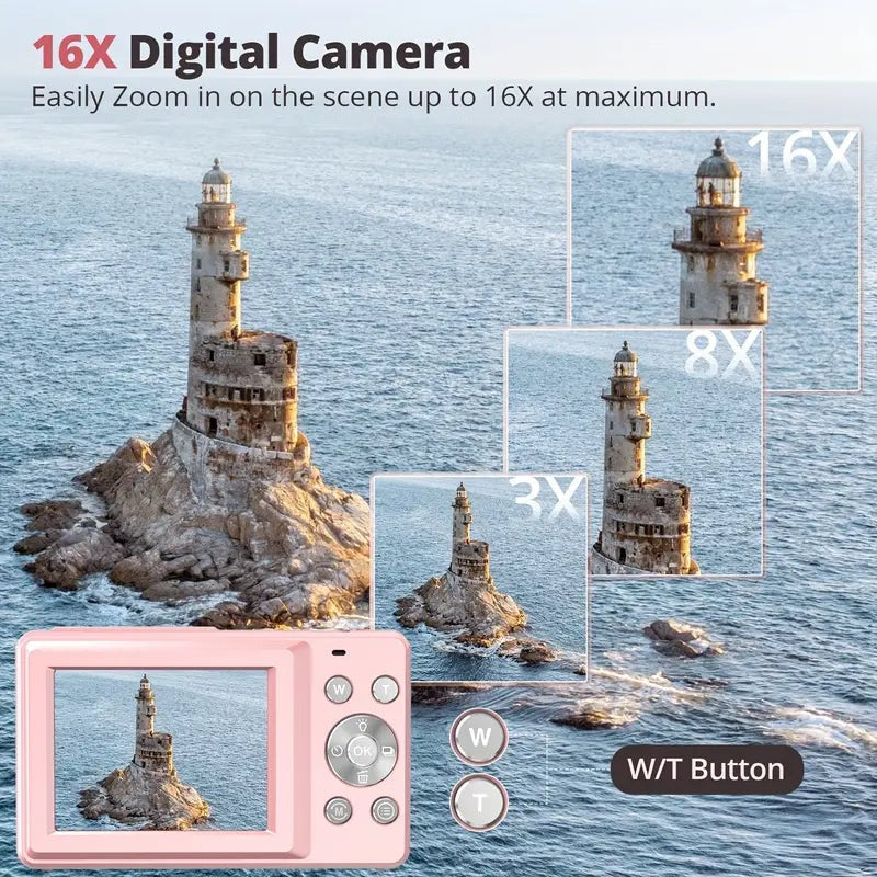 Retro Compact Digital Camera – Vintage Style Point & Shoot Camera