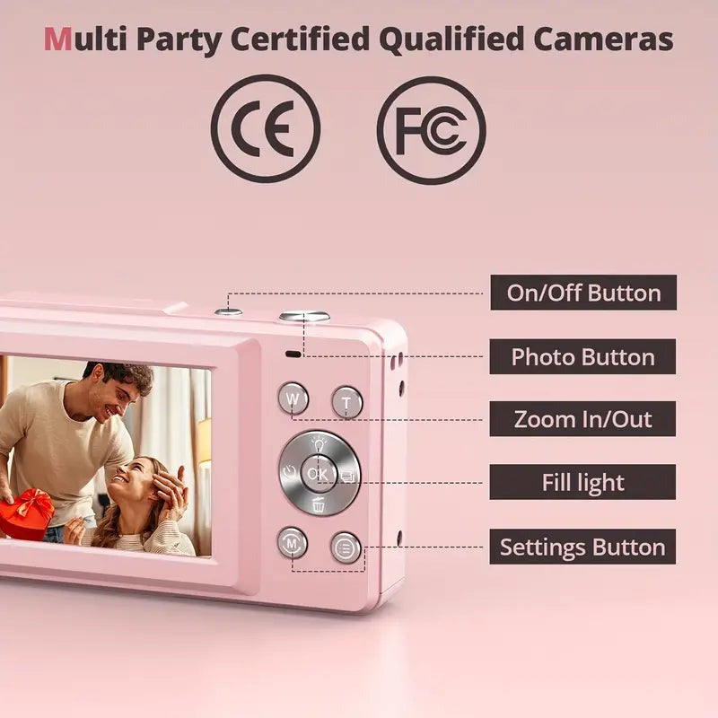 Retro Compact Digital Camera – Vintage Style Point & Shoot Camera