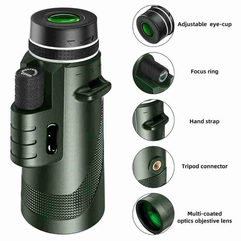Handheld Compact Monocular – High-Powered Portable Telescope for Birdwatching