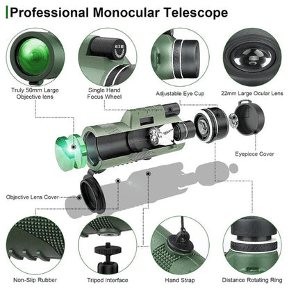 Handheld Compact Monocular – High-Powered Portable Telescope for Birdwatching