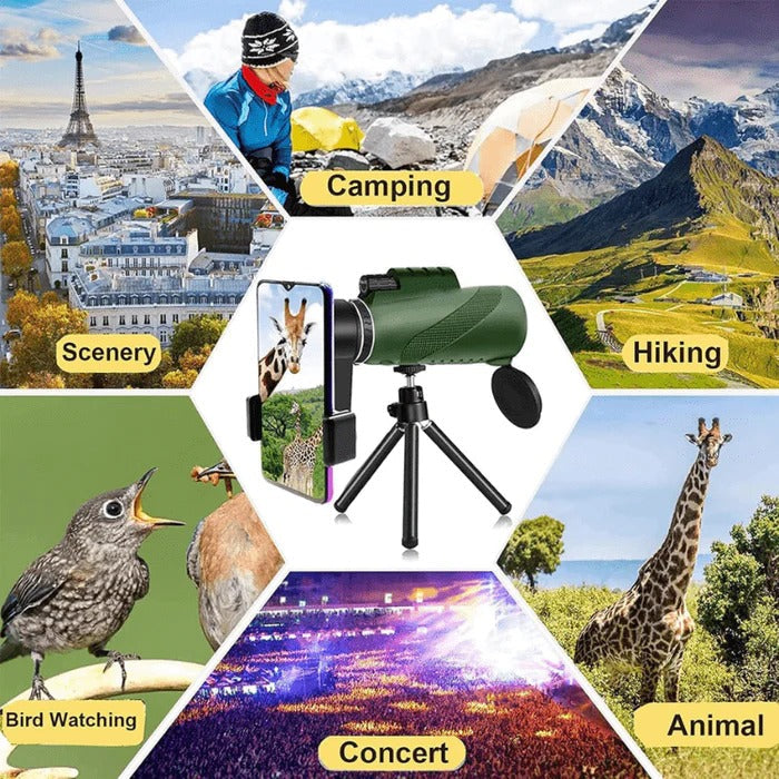 Handheld Compact Monocular – High-Powered Portable Telescope for Birdwatching
