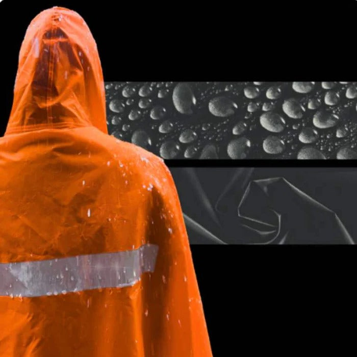 Waterproof Rain Poncho – Lightweight Hooded Outdoor Emergency Raincoat