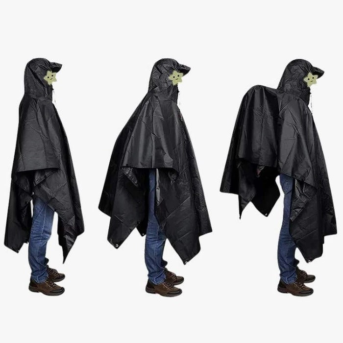 Waterproof Rain Poncho – Lightweight Hooded Outdoor Emergency Raincoat