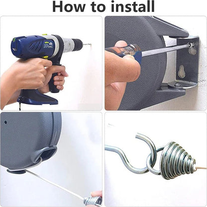 Retractable Washing Line with Swivel Wall Mount – Outdoor Clothes Drying Line