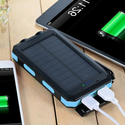 Solar Waterproof Power Bank Charger – Portable Outdoor Emergency Battery Pack