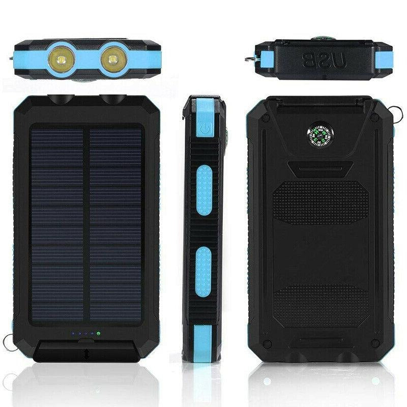 Solar Waterproof Power Bank Charger – Portable Outdoor Emergency Battery Pack
