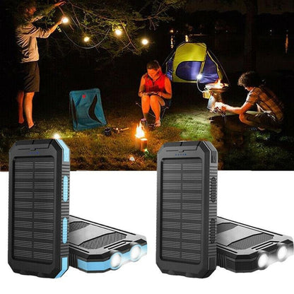 Solar Waterproof Power Bank Charger – Portable Outdoor Emergency Battery Pack