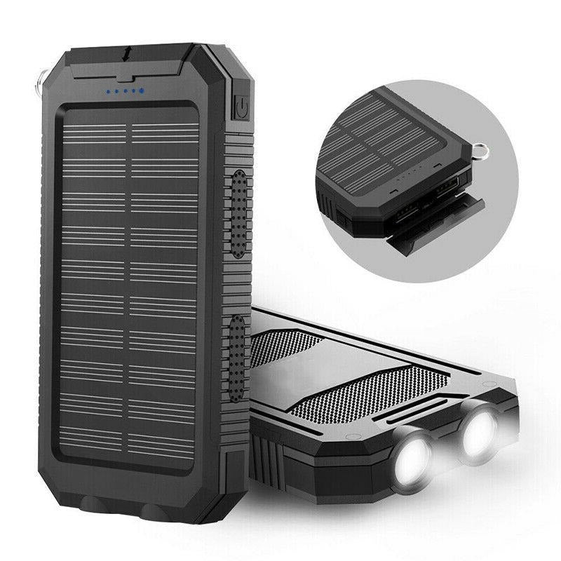 Solar Waterproof Power Bank Charger – Portable Outdoor Emergency Battery Pack