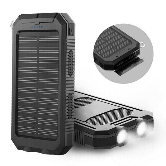 Solar Waterproof Power Bank Charger – Portable Outdoor Emergency Battery Pack
