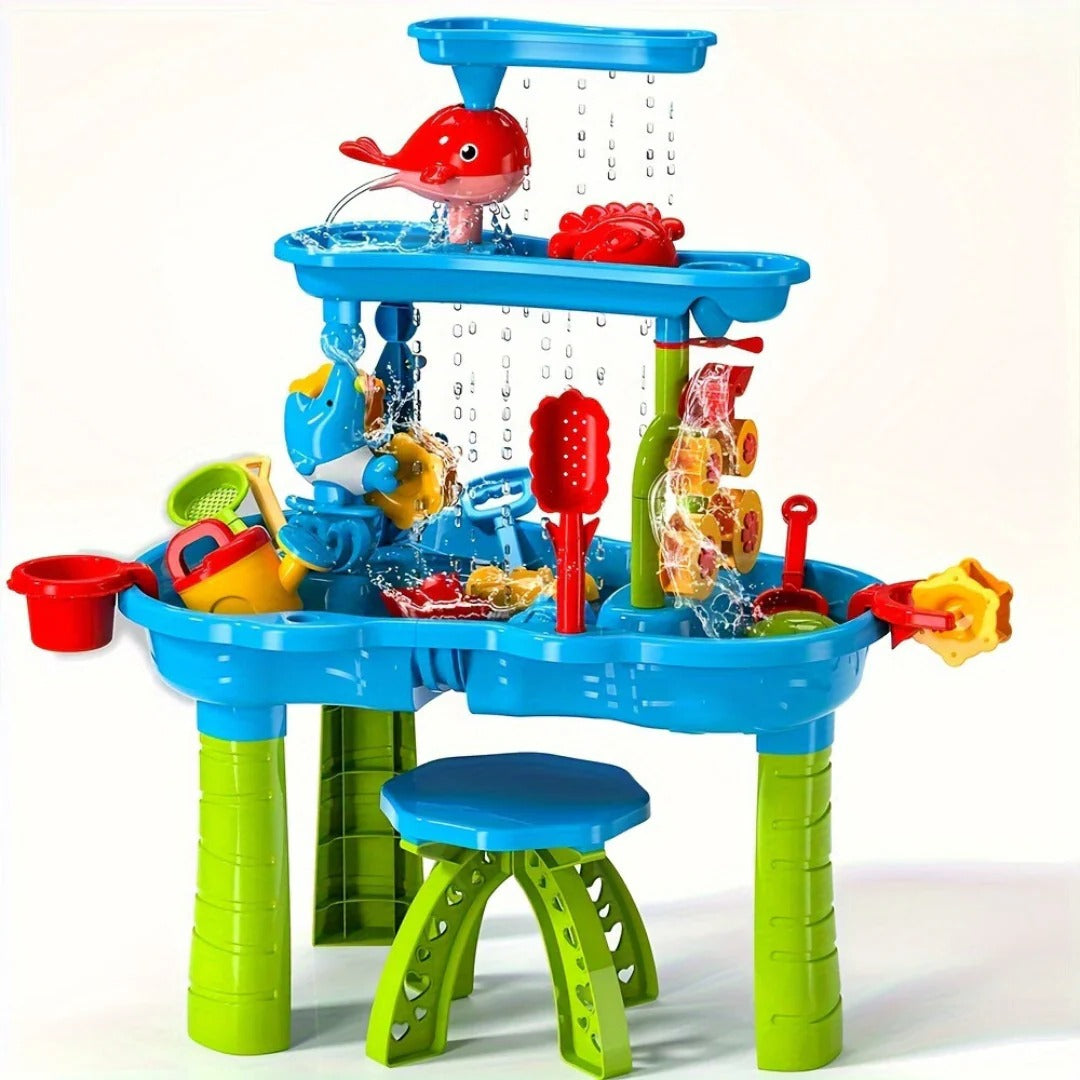 3-in-1 Kids Outdoor Sand & Water Table – Activity Play Table for Children