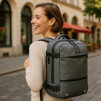 Compression Travel Backpack – Lightweight Packable Carry-On Cabin Bag